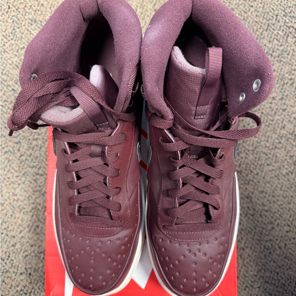 Nike Court Vision Burgundy Crush - Men's Dark Red Sneakers - Picture 2 of 5